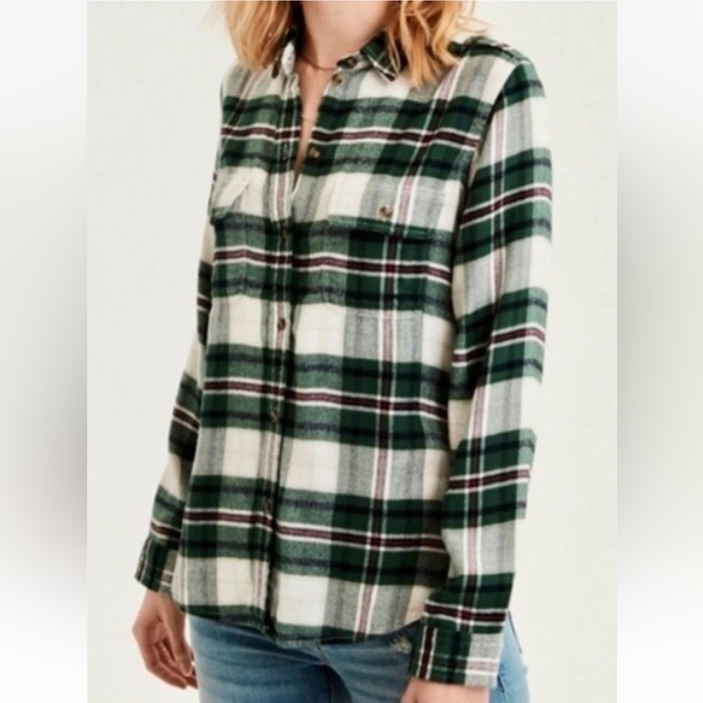 American Eagle Ahh-Mazingly Soft Plaid Flannel Bu… - image 7